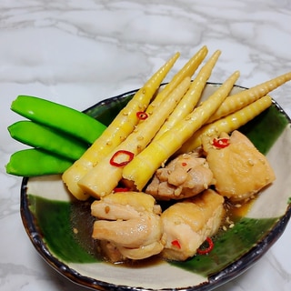 鶏肉と細竹のピリ辛煮